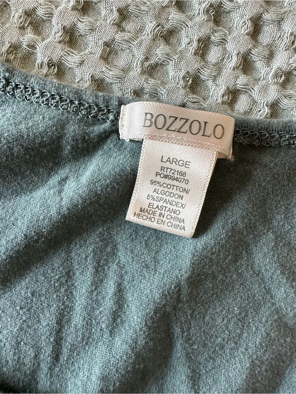 BUNDLE - Bozzolo Long Sleeve Tops in Sage Green & Light Gray